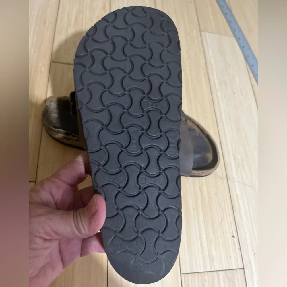 Birkenstock Madrid-Birko Brown Leather Sandals with Adjustable Buckles size 39 - Picture 4 of 9